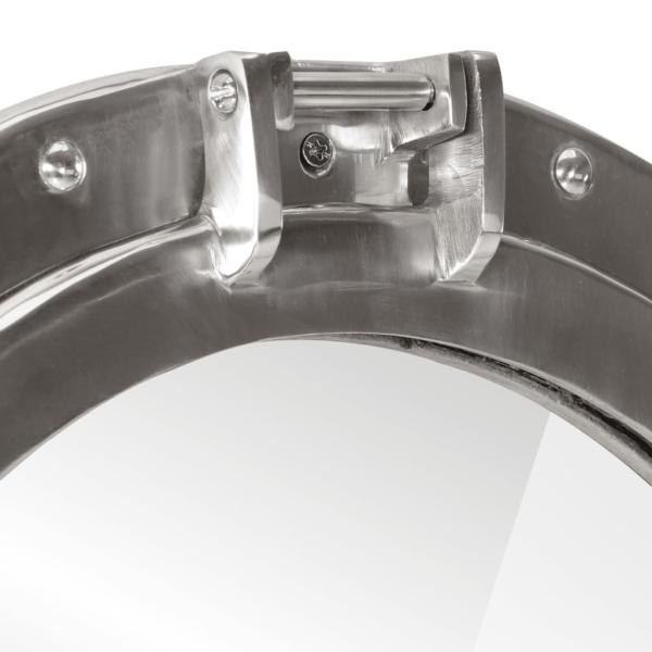 Bullaugen-Spiegel Wandmontage Ø38 cm Aluminium und Glas