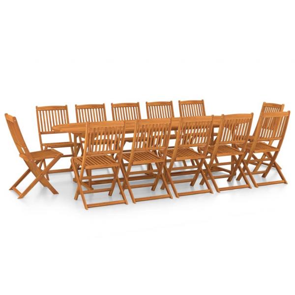 13-tlg. Garten-Essgruppe 280x90x75 cm Massivholz Akazie