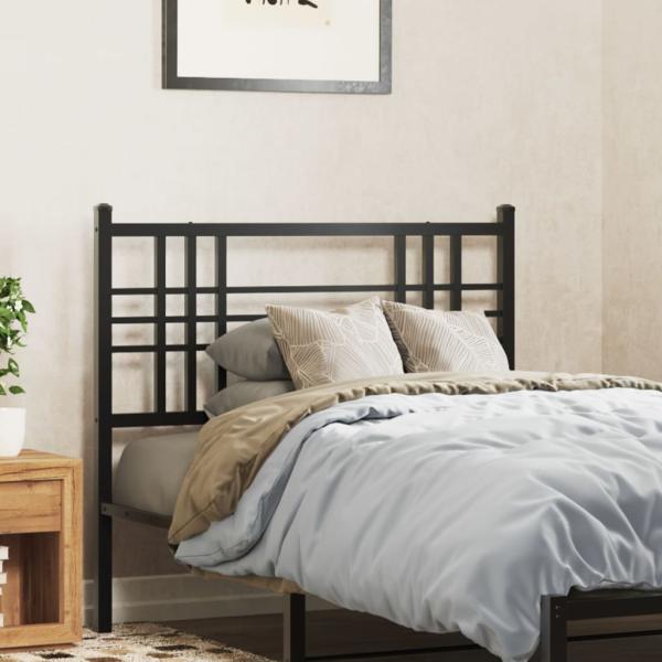 ARDEBO.de - Kopfteil Metall Schwarz 90 cm
