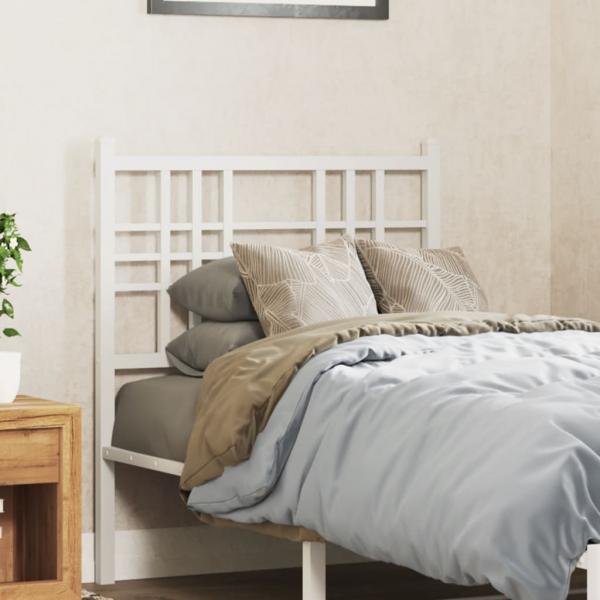ARDEBO.de - Kopfteil Metall Weiß 80 cm