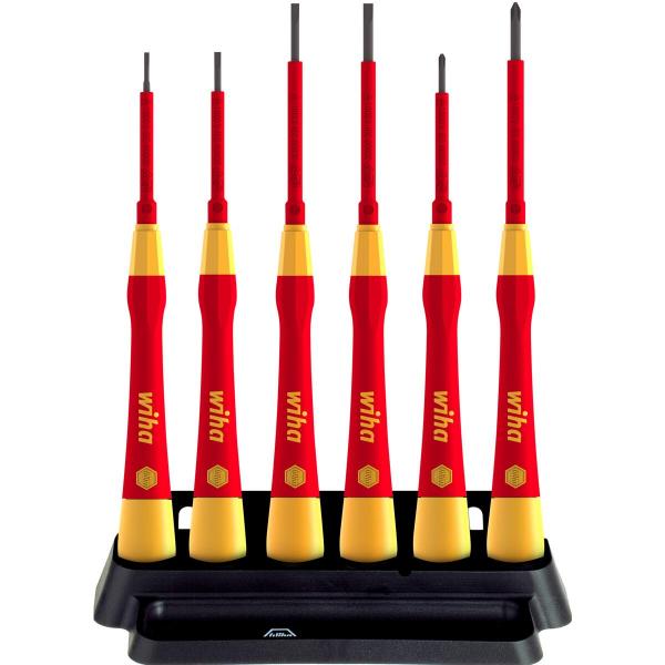 ARDEBO.de Wiha 2270P Feinschraubendreher-Set, PicoFinish® electric, 7-teilig inkl. Halter (42989)