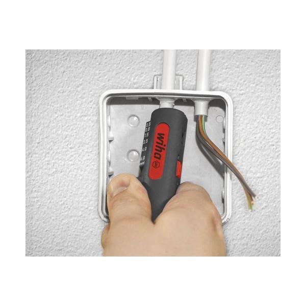 Wiha Z74006 Abisolier-Multitool für Rundkabel, 125 mm (44242)