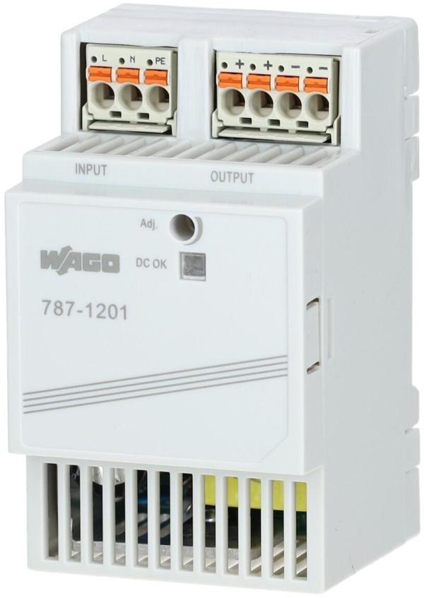 Wago 787-1201 Compact Primäre getaktete Stromversorgung, 1-phasig, 12VDC, 2,5A, Federzuganschluss, IP20