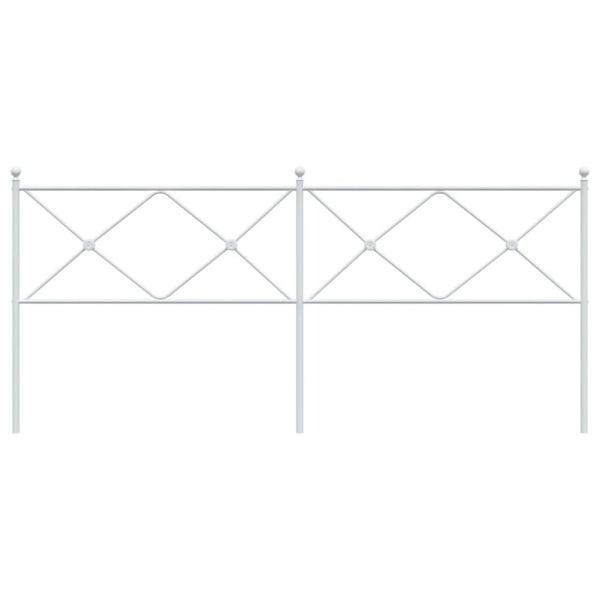 Kopfteil Metall Weiß 193 cm