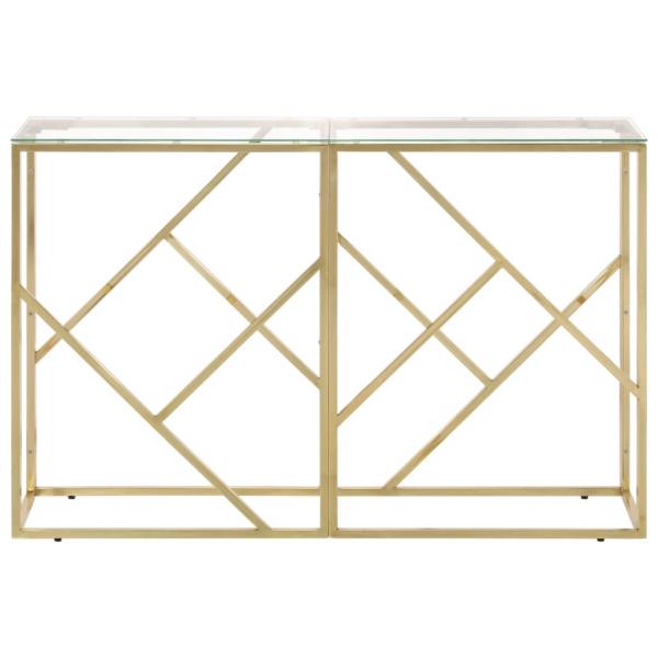Konsolentisch Golden Edelstahl und Hartglas