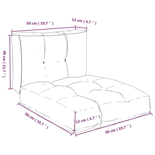 Palettenkissen 2-tlg. Mehrfarbig Stoff