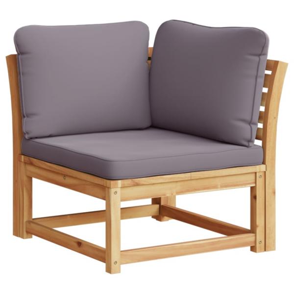 Garten-Ecksofa mit Kissen 73x73x65 cm Massivholz Akazie