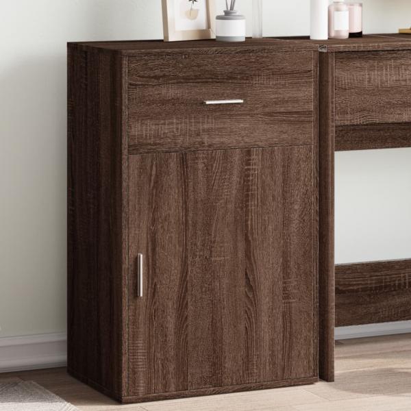 ARDEBO.de - Beistellschrank Braun Eichen-Optik 56,5x39x90 cm Holzwerkstoff