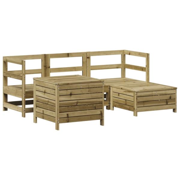 5-tlg. Garten-Sofagarnitur Kiefernholz Imprägniert