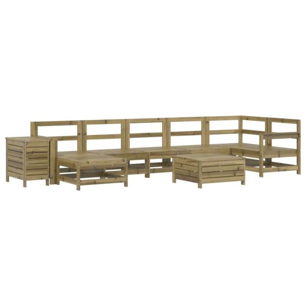 9-tlg. Garten-Sofagarnitur Kiefernholz Imprägniert