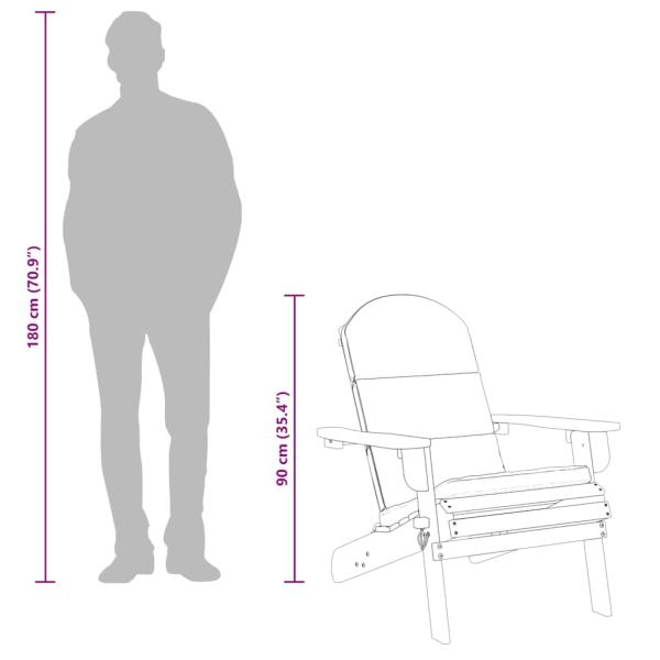 Adirondack-Gartenstuhl mit Kissen Massivholz Akazie