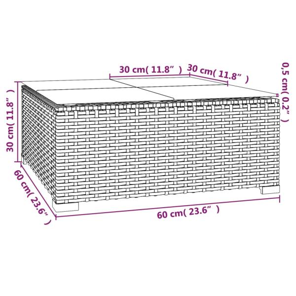 8-tlg. Garten-Lounge-Set mit Kissen Poly Rattan Schwarz