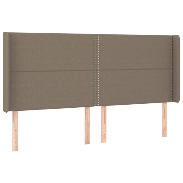 Boxspringbett mit Matratze & LED Taupe 180x200 cm Stoff