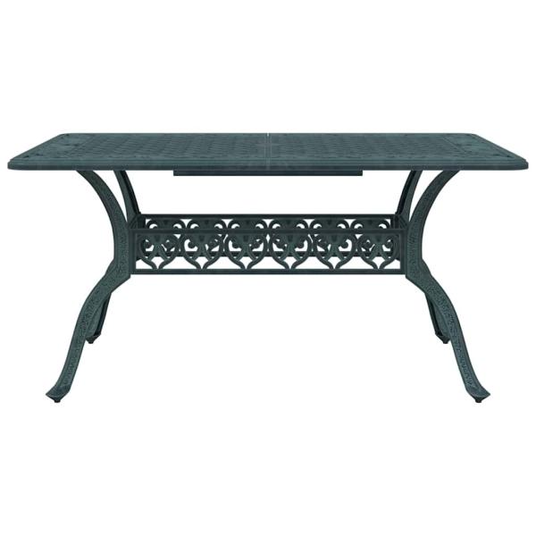 Gartentisch Grün 150x90x72 cm Aluminiumguss