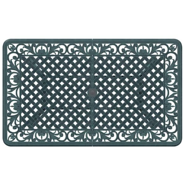 Gartentisch Grün 150x90x72 cm Aluminiumguss