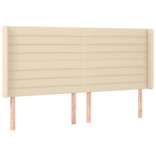 Boxspringbett mit Matratze & LED Creme 160x200 cm Stoff