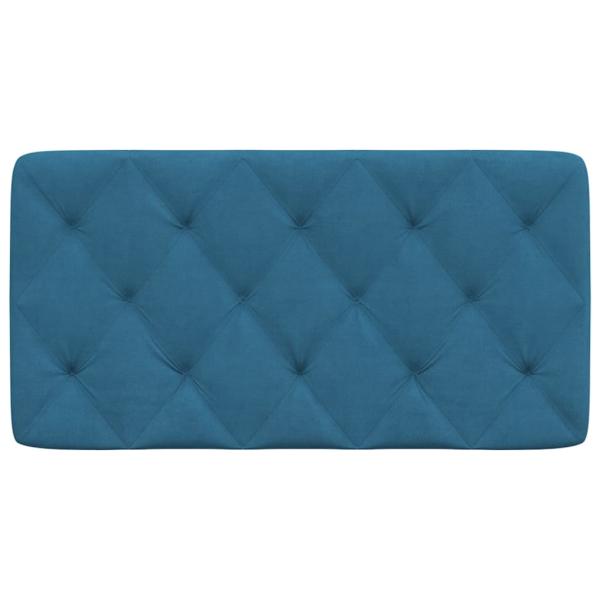 Kopfteil-Kissen Blau 100 cm Samt