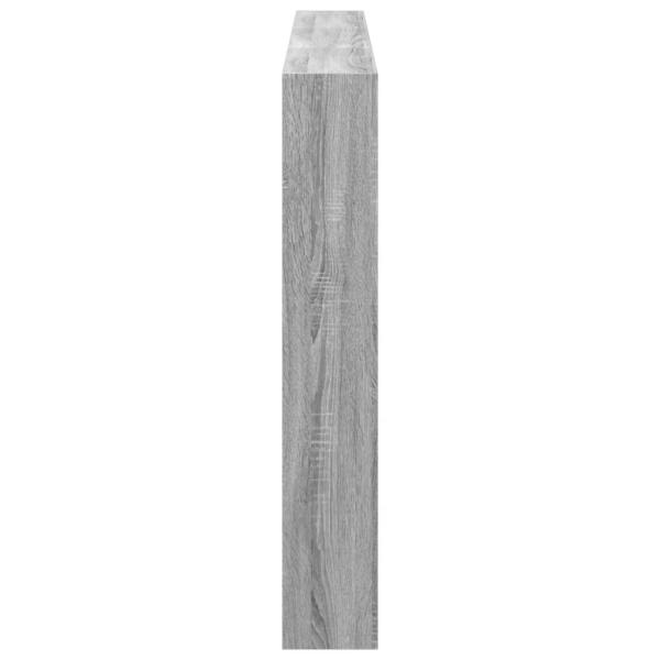 LED-Kopfteil mit Ablage Grau Sonoma 180x17x102 cm