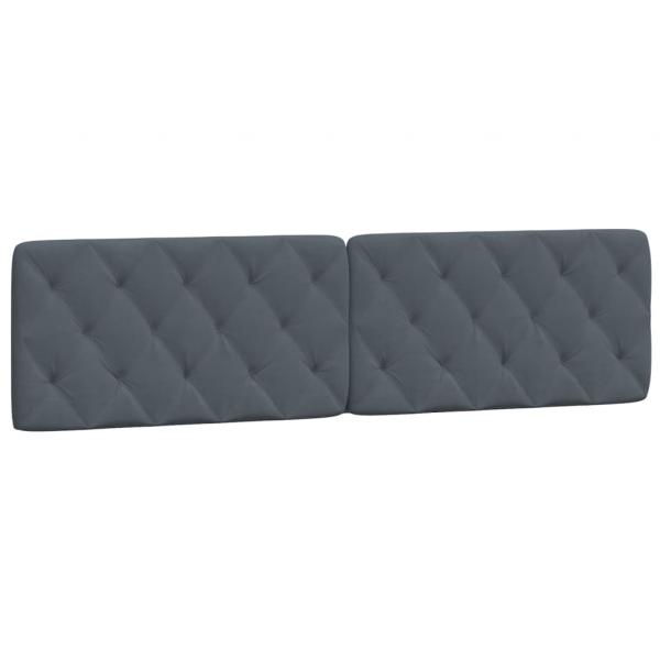 Bettgestell mit Kopfteil Dunkelgrau 200x200 cm Samt
