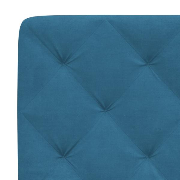 Bettgestell mit Kopfteil Blau 80x200 cm Samt