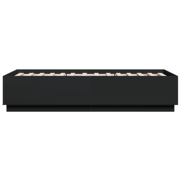 Bettgestell Schwarz 75x190 cm Holzwerkstoff