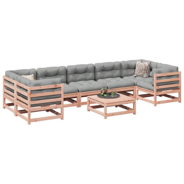 ARDEBO.de - 8-tlg. Garten-Sofagarnitur mit Kissen Massivholz Douglasie
