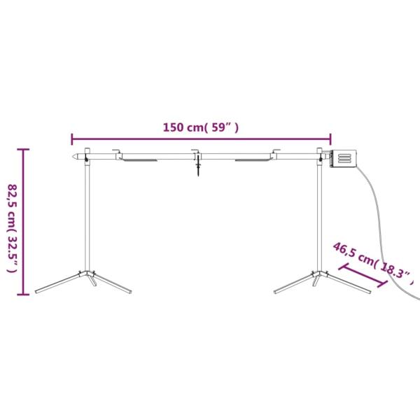 Automatischer Grillspieß mit Motor Edelstahl 150x46,5x82,5 cm