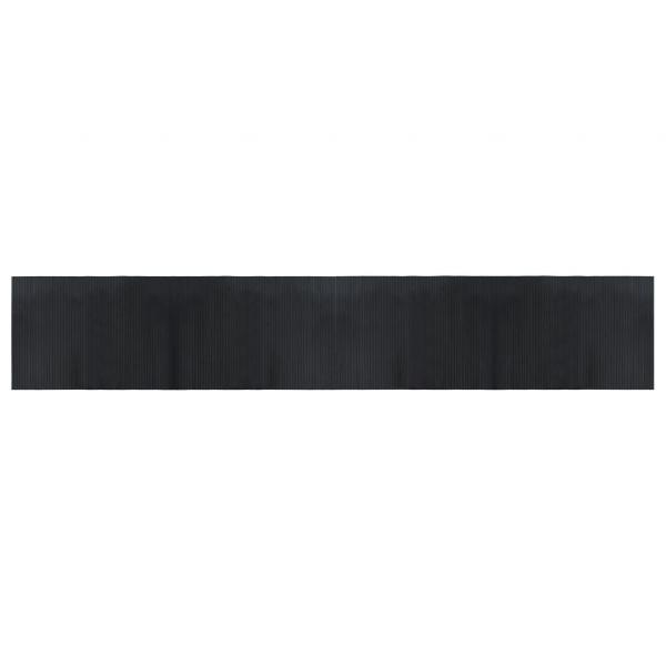 Teppich Rechteckig Schwarz 70x400 cm Bambus