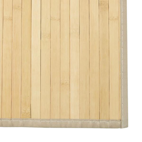 Teppich Rechteckig Hell Natur 60x100 cm Bambus