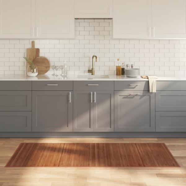 ARDEBO.de - Teppich Rechteckig Braun 80x200 cm Bambus