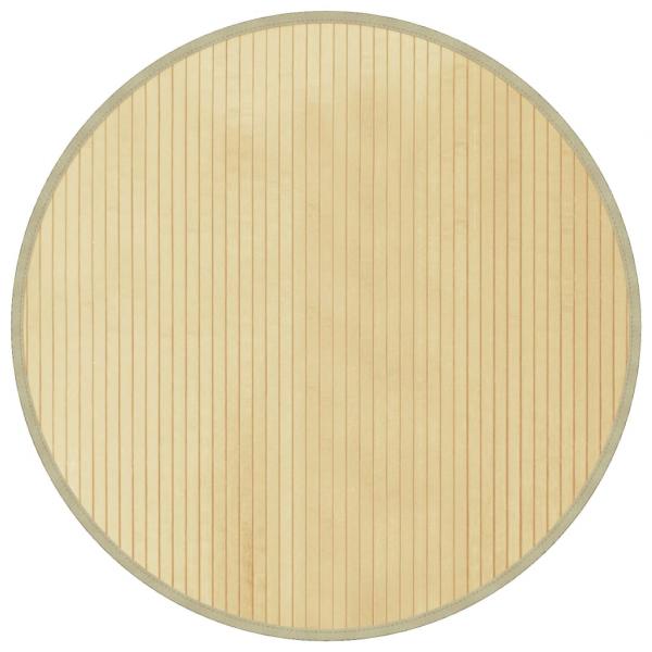 ARDEBO.de - Teppich Rund Hell Natur 80 cm Bambus
