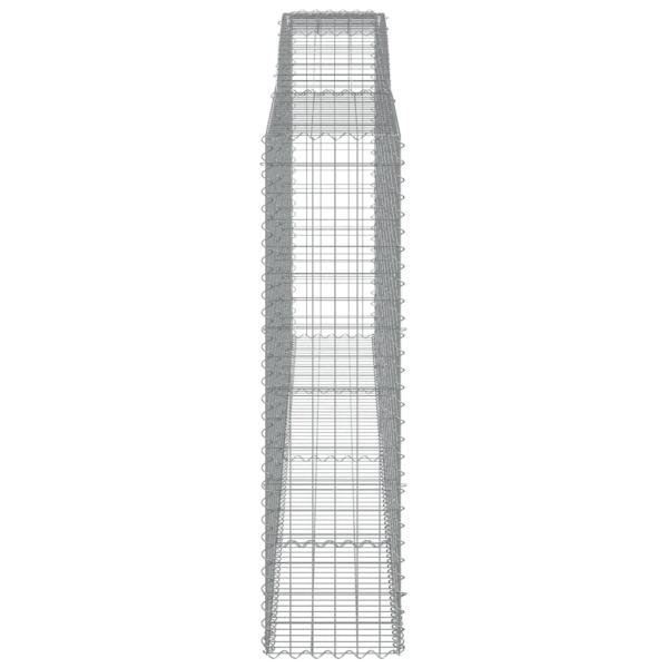 ARDEBO.de - Gabionen mit Hochbogen 7 Stk. 400x50x180/200cm Verzinktes Eisen