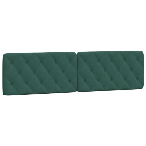 Kopfteil-Kissen Dunkelgrün 200 cm Samt