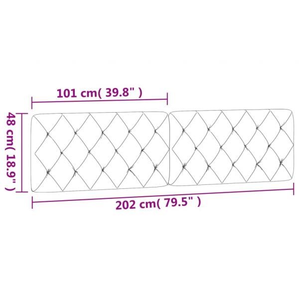 Kopfteil-Kissen Dunkelgrün 200 cm Samt