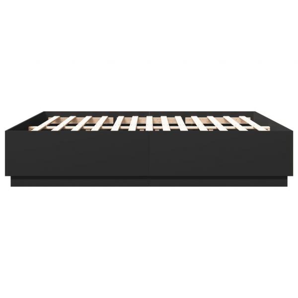 Bettgestell Schwarz 180x200 cm Holzwerkstoff