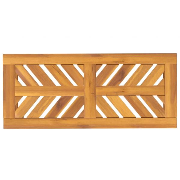Gartenbank 80 cm Massivholz Akazie