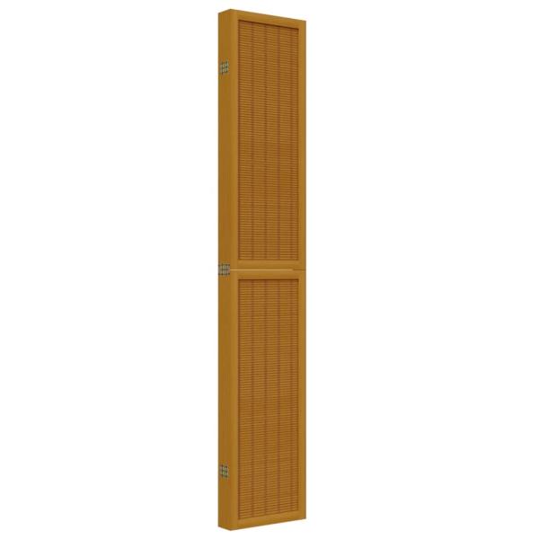 6-tlg. Raumteiler Braun Massivholz Paulownia