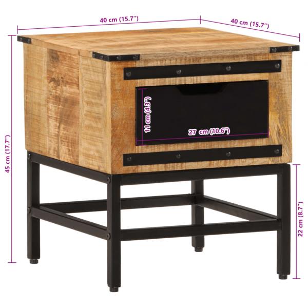 Nachttisch 40x40x45 cm Massivholz Mango