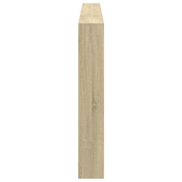LED-Kopfteil mit Ablagen Sonoma-Eiche 220x17x102 cm