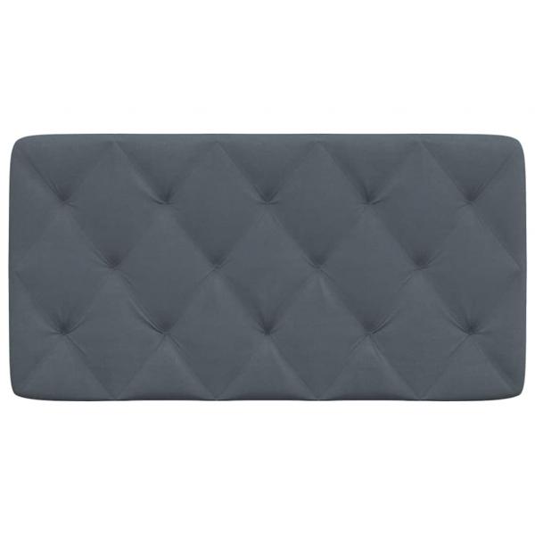 Kopfteil-Kissen Dunkelgrau 100 cm Samt