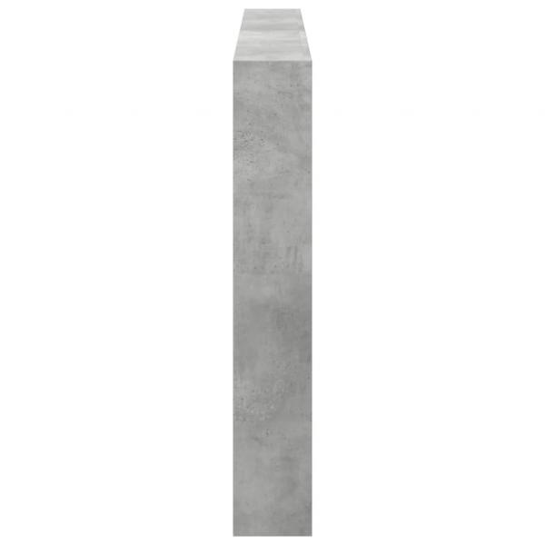 LED-Kopfteil mit Ablage Betongrau 180x17x102 cm
