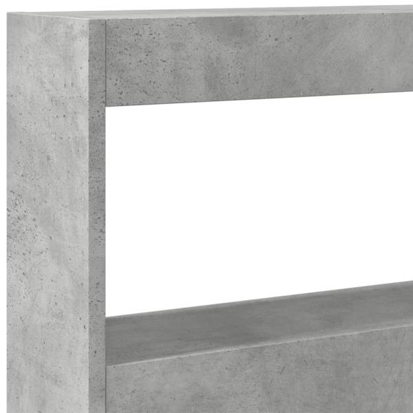 LED-Kopfteil mit Ablage Betongrau 180x17x102 cm