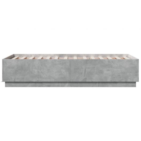 Bettgestell Betongrau 90x190 cm Holzwerkstoff