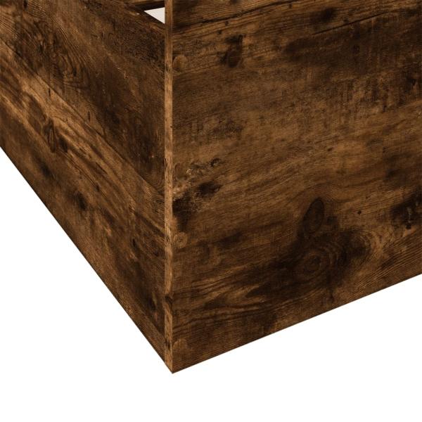 ARDEBO.de - Bettgestell mit Schubladen Räuchereiche 135x190cm Holzwerkstoff