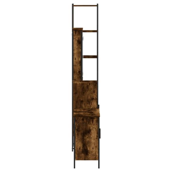 3-tlg. Badmöbel-Set Räuchereiche Holzwerkstoff
