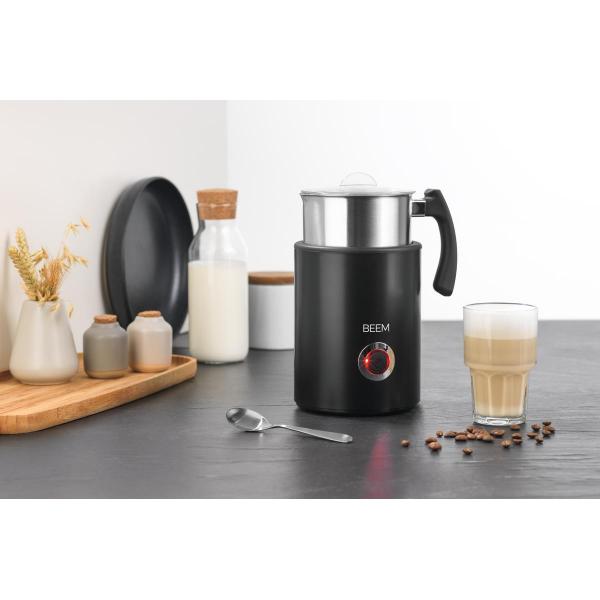 BEEM Induktions-Milchaufschäumer Milk Perfect II 260ml, 500W, Edelstahl/schwarz (08158)