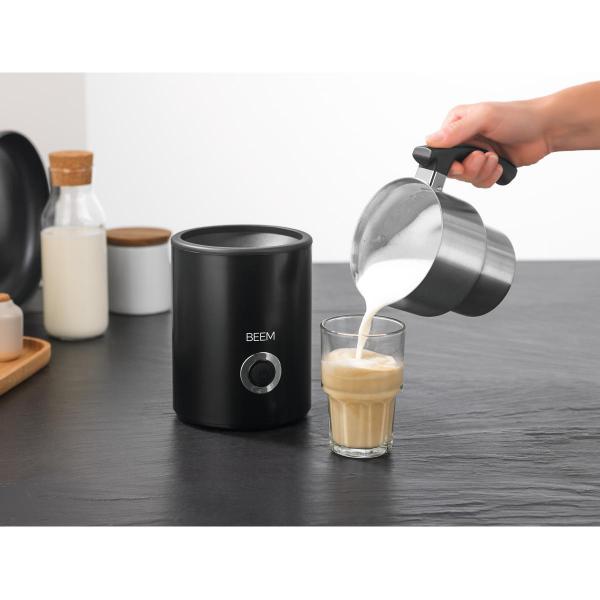 BEEM Induktions-Milchaufschäumer Milk Perfect II 260ml, 500W, Edelstahl/schwarz (08158)