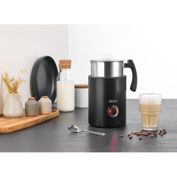 BEEM Induktions-Milchaufschäumer Milk Perfect II 260ml, 500W, Edelstahl/schwarz (08158)