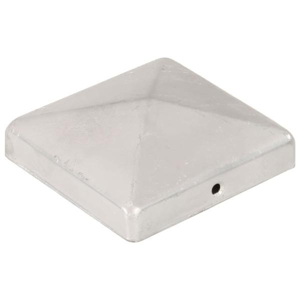 Pfostenkappen 6 Stk. Pyramide Verzinktes Metall 101 x 101 mm  