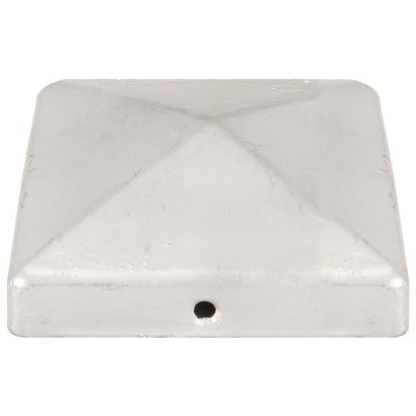 Pfostenkappen 6 Stk. Pyramide Verzinktes Metall 101 x 101 mm  